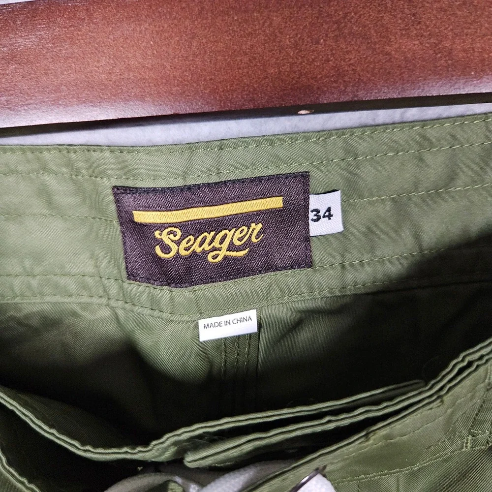 Seager Co (Men's 34) Green Everyday Holster Trunk Board Shorts Swim Surf Shorts
